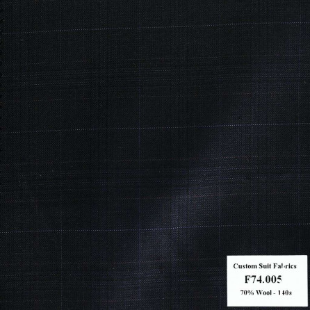 F74.005 Kevinlli V6 - Vải Suit 70% Wool - Đen Caro
